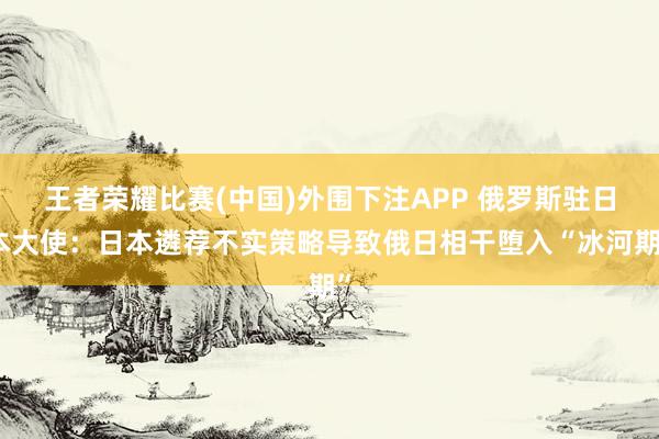 王者荣耀比赛(中国)外围下注APP 俄罗斯驻日本大使:日本遴荐不实策略导致俄日相干堕入“冰河期”