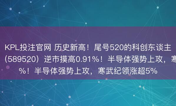 KPL投注官网 历史新高!尾号520的科创东谈主工智能ETF华宝(589520)逆市摸高0.91%!半导体强势上攻,寒武纪领涨超5%