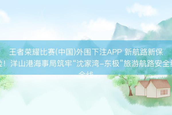 王者荣耀比赛(中国)外围下注APP 新航路新保险!洋山港海事局筑牢“沈家湾-东极”旅游航路安全线