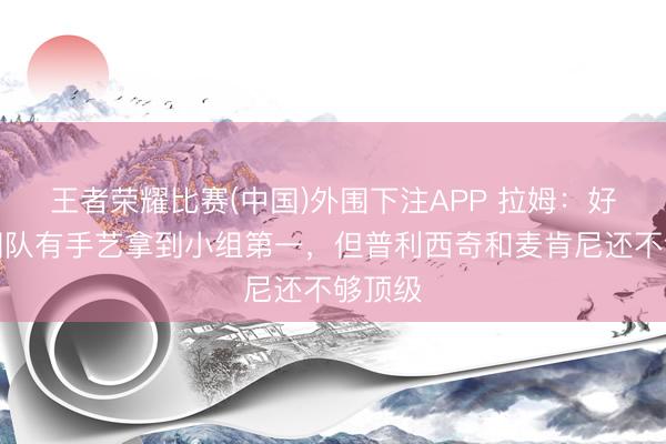 王者荣耀比赛(中国)外围下注APP 拉姆：好意思国队有手艺拿到小组第一，但普利西奇和麦肯尼还不够顶级