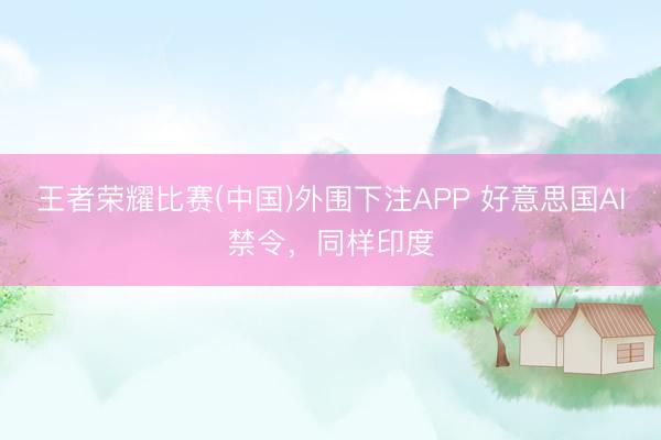 王者荣耀比赛(中国)外围下注APP 好意思国AI禁令,同样印度